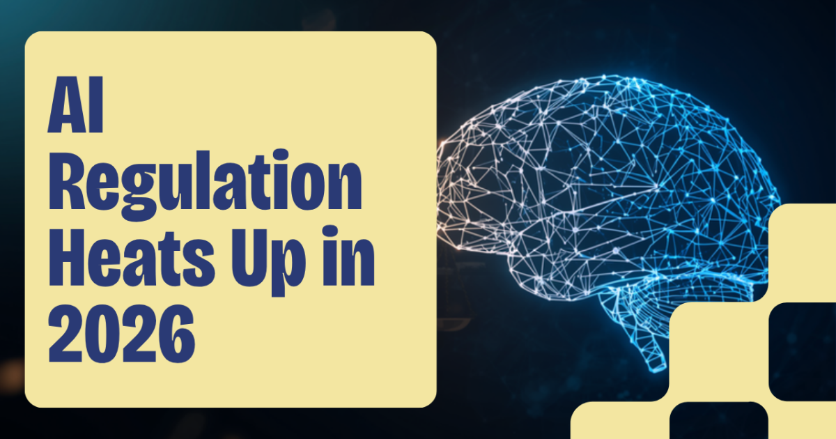 Abstract illustration representing AI regulation and policy